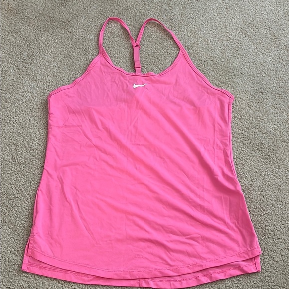 Nike Pink Racerback Tank Top Moisture-Wicking Athletic Wear - Picture 1 of 5